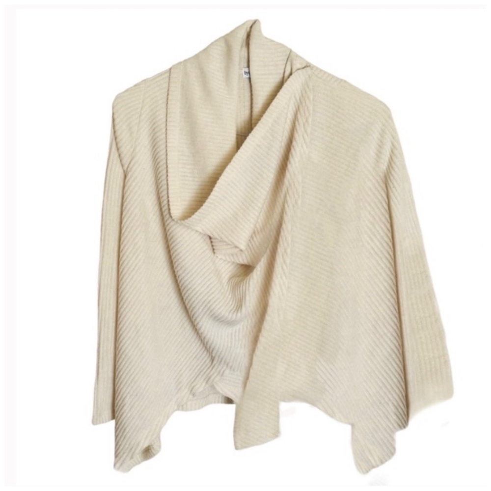 BYCHANCE • Ivory Sonia Long-Sleeve Cardigan Wrap Shawl Sweater
NWT